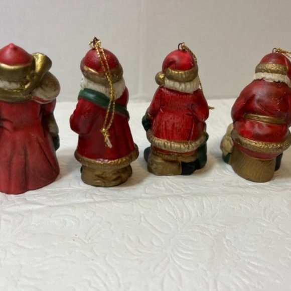 4 Piece Set Santa Christmas Standing Figurine Ornaments - Picture 7 of 8
